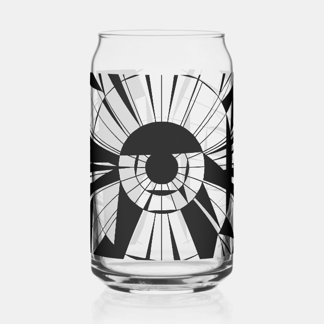Vaso Con Forma De Lata Patrón de Mandala Geométrico (Izquierda)