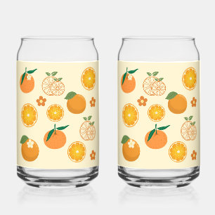 Vaso Con Forma De Lata Patrón de Naranjas