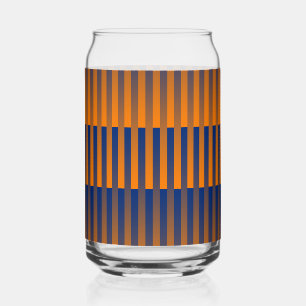Vaso Con Forma De Lata Patrón de rayas naranja y púrpura