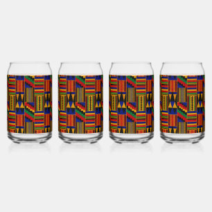 Vaso Con Forma De Lata Patrón de tela Kente de estilo africano