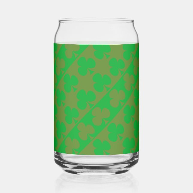 Vaso Con Forma De Lata Patrón de Trébol (Anverso)