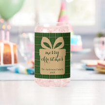 Patrón festivo de Navidad en cuadros verdes -