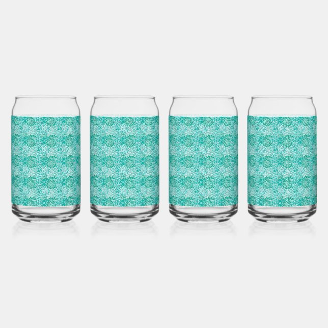 Vaso Con Forma De Lata patrón floral dahila grace (Anverso)