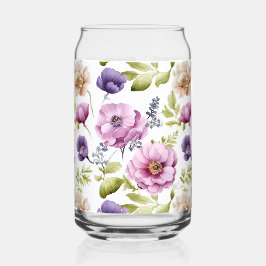 Vaso Con Forma De Lata Patrón floral púrpura de la Sinfonía de la Bloom R