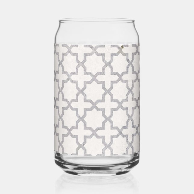 Vaso Con Forma De Lata Patrón geométrico islámico beige (Anverso)