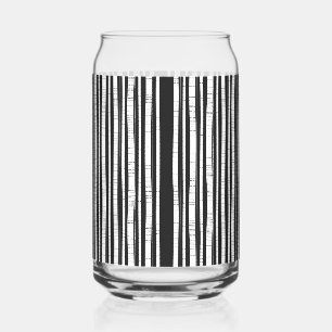 Vaso Con Forma De Lata Patrón Moderno de Rayas Verticales
