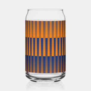 Vaso Con Forma De Lata Patrón rayado púrpura naranja