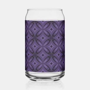 Vaso Con Forma De Lata Patrón Retro de Color Púrpura Oscuro