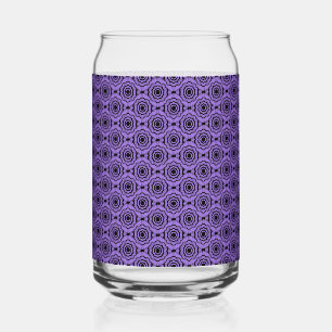 Vaso Con Forma De Lata Patrón sin foco de la flor negra púrpura