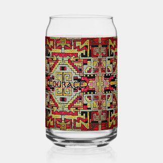 Vaso Con Forma De Lata Patrón tribal/étnico geométrico