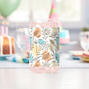 Vaso Con Forma De Lata Patrón tropical de verano dibujado a mano