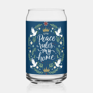 Vaso Con Forma De Lata Peace Rules My Home