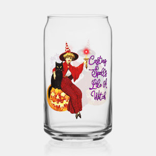Vaso Con Forma De Lata Pegar ortografías como una bruja - Gato negro de H