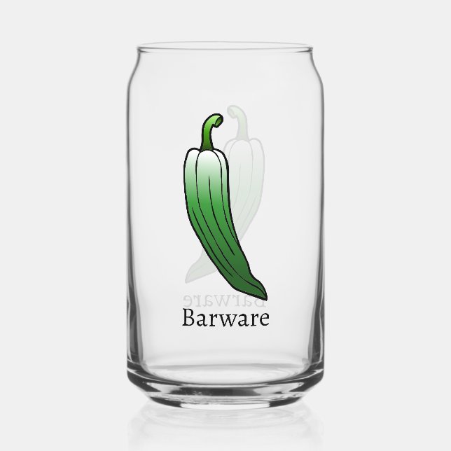Vaso Con Forma De Lata Pepper dulce verde largo (Anverso)
