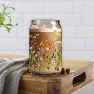 Vaso Con Forma De Lata Pequeña flor silvestre Cute Coloroso Floral