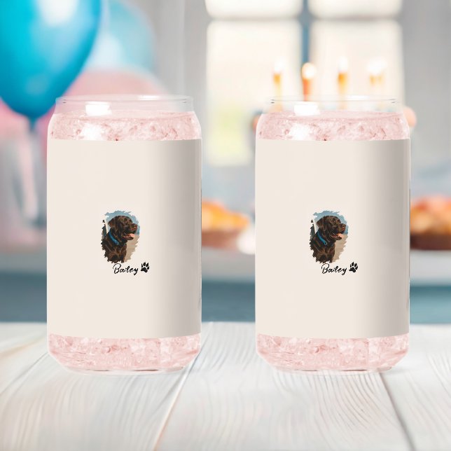 Vaso Con Forma De Lata Perro Labrador de chocolate lindo - Bailey | Regal (Insitu (Baby Shower))