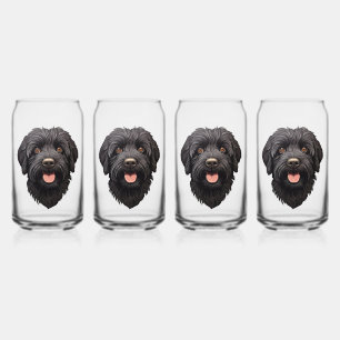 Vaso Con Forma De Lata Perro negro Labradoodle
