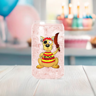 Vaso Con Forma De Lata Perro Pirata Divertido con Espada de Juguete