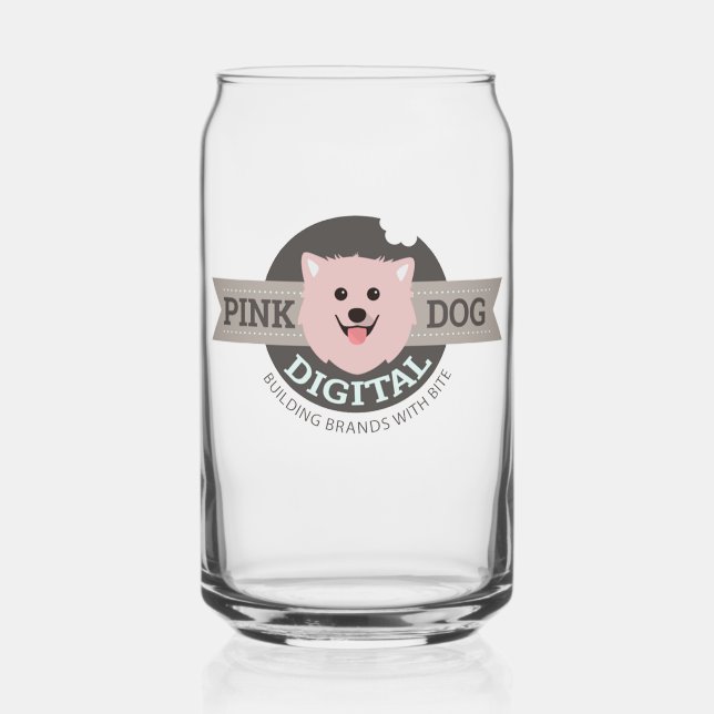 Vaso Con Forma De Lata Perro Rosa Vaso de Lata Digital (Anverso)