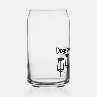 Vaso Con Forma De Lata Perros en la cocina