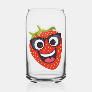 Vaso Con Forma De Lata Personaje Genial de Fresa – Arte Divertido de Frut