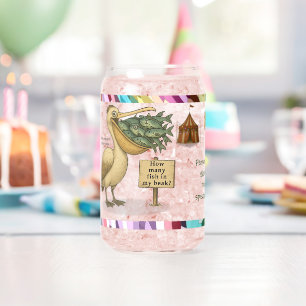 Vaso Con Forma De Lata Personaliza: El brillante pico de Pierre el pelíca