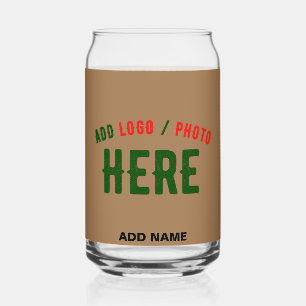 VASO CON FORMA DE LATA PERSONALIZABLE MODERNO ELEGANTE BROWN VERIFICADO M