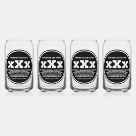 Vaso Con Forma De Lata Personalizable XXX Can Glasses