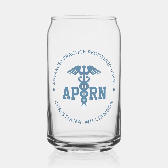 Vaso Con Forma De Lata Personalizado APRN Enfermero registrado de práctic (Anverso)