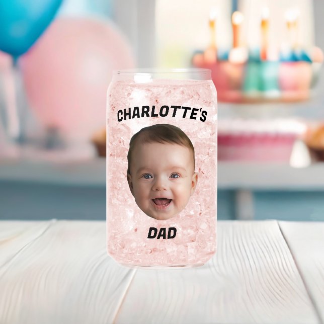 Vaso Con Forma De Lata Personalizado Baby Face Mug, Personalizado New Dad (Insitu (Baby Shower))