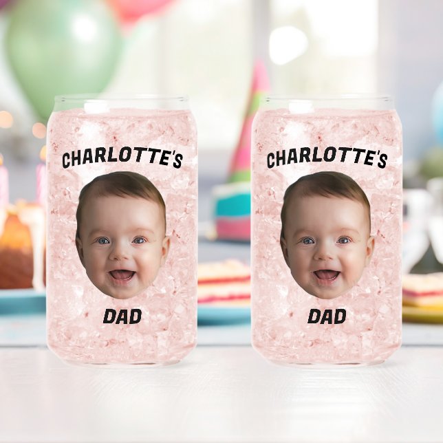 Vaso Con Forma De Lata Personalizado Baby Face Mug, Personalizado New Dad (Insitu (Cumpleaños))