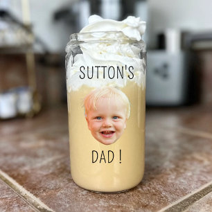 Vaso Con Forma De Lata Personalizado Baby Face Photo Mom Dad B-day Person