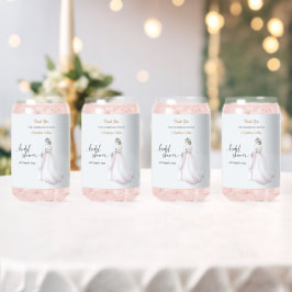 Vaso Con Forma De Lata Personalizado Bridal Shower Boda vestido Gracias