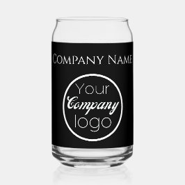 Vaso Con Forma De Lata Personalizado Color blanco negro Añadir logo Aquí
