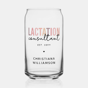 Vaso Con Forma De Lata Personalizado Consultor Especialista en Lactancia 
