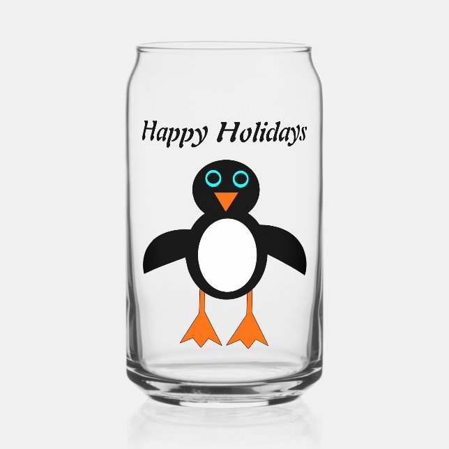 Vaso Con Forma De Lata Personalizado Cute Penguin (Anverso)
