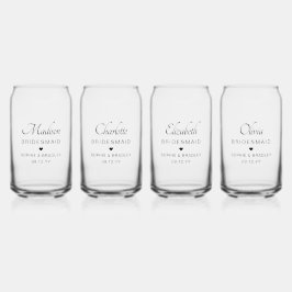 Vaso Con Forma De Lata Personalizado de la dama de honor Nombres personal