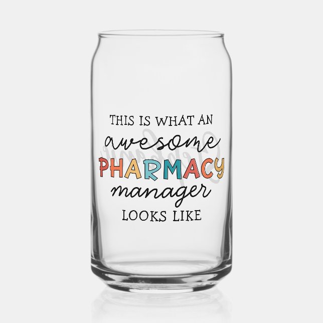 Vaso Con Forma De Lata Personalizado Director de Farmacia Awesome Funny (Anverso)