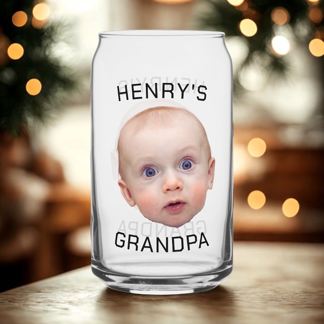 Vaso Con Forma De Lata Personalizado divertida cara del bebé (Subido por el creador)
