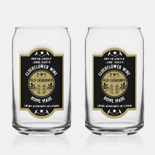 Vaso Con Forma De Lata Personalizado Elderflower casero