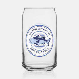 Vaso Con Forma De Lata Personalizado Fish and Tackle Shop Blue Fishman