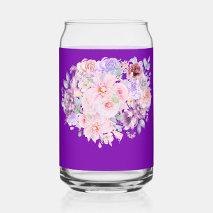 Vaso Con Forma De Lata Personalizado Floral Bouquet