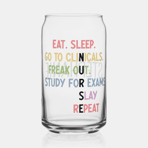 Vaso Con Forma De Lata Personalizado Graciosa Estudiante de la Escuela de
