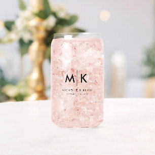 Vaso Con Forma De Lata Personalizado Pareja Boda Iniciales Monogramas mod