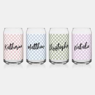 Vaso Con Forma De Lata Personalizado Pastel Azul Rosa Verde Azul Púrpura 