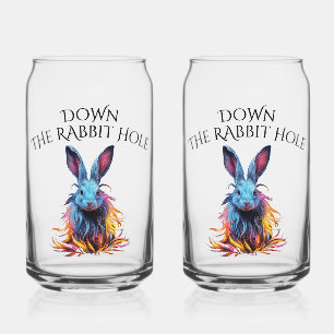 Vaso Con Forma De Lata Personalizado por el conejo azul del agujero de co