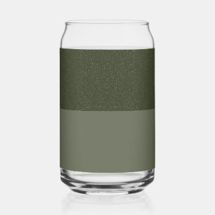 Vaso Con Forma De Lata Personalizado Purpurina Top Moss Green Glass Can