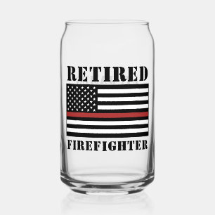 Vaso Con Forma De Lata Personalizado retirado bombero de línea roja delga