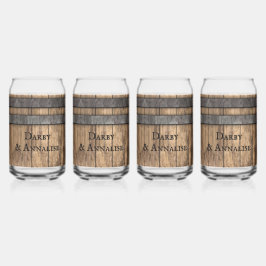 Vaso Con Forma De Lata Personalizado Rústico Whiskey Keg