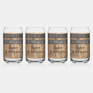Vaso Con Forma De Lata Personalizado Rústico Whiskey Keg